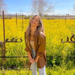 Brown leather Zara jacket